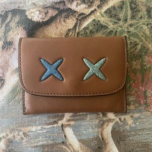 SOLD Coach card holder/card wallet leather authentic